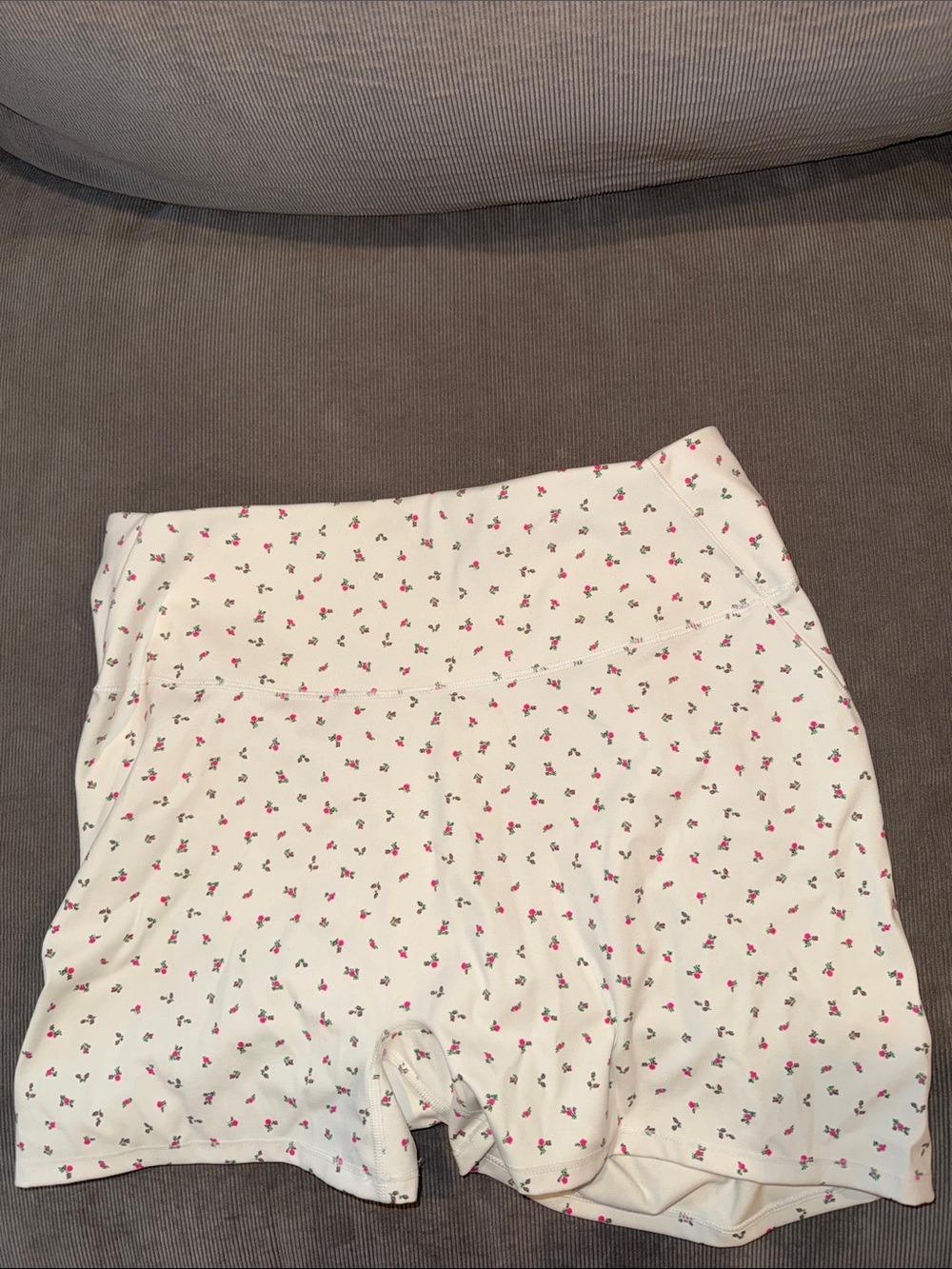SKIMSxNike Women's White Floral Print High-Waist Shorts